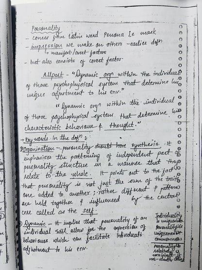 Vajiram & Ravi Mukul Pathak Psychology Optional Handwritten Notes | Best Psychology Notes for UPSC | 5 Booklets- English