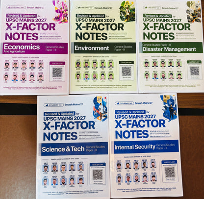 Civilsdaily X-Factor Notes for UPSC Mains 2027 – 16 Booklets Complete Set (English Medium)