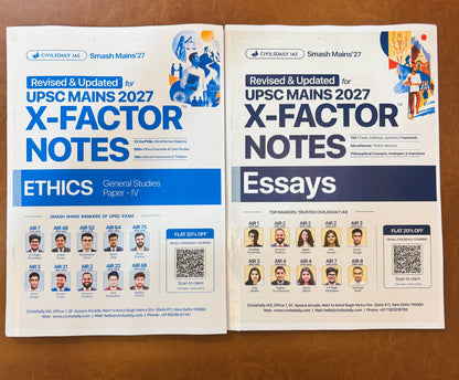 Civilsdaily X-Factor Notes for UPSC Mains 2027 – 16 Booklets Complete Set (English Medium)