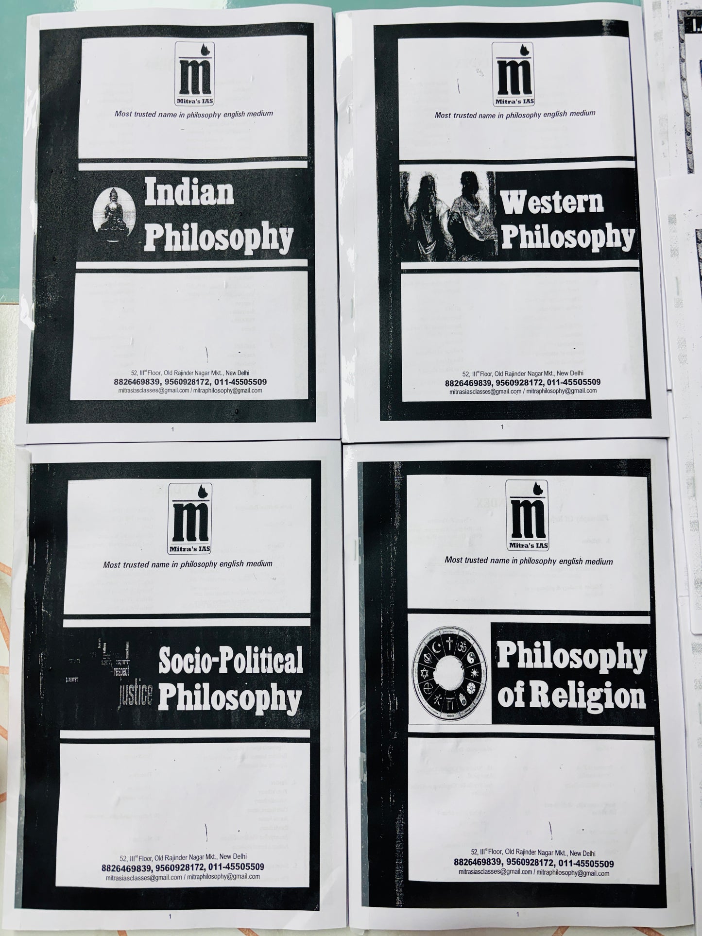 Mitra IAS Philosophy Optional Notes in English | Best Philosophy Notes for UPSC IAS | 4 Booklets - English Medium
