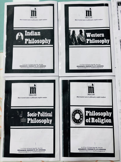 Mitra IAS Philosophy Optional Notes in English | Best Philosophy Notes for UPSC IAS | 4 Booklets - English Medium