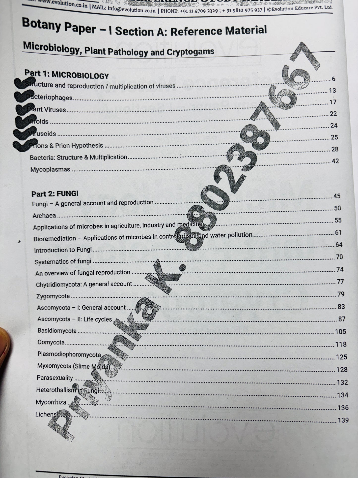Evolution Botany Optional Notes | Best Botany Optional Notes for UPSC | 15 Booklets - English