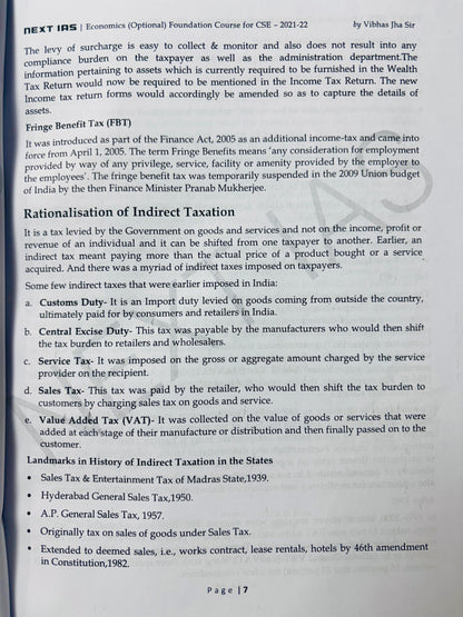 Next IAS Vibhas Jha Sir Economy Optional Notes | Best Economy Optional Notes for UPSC | 2 Booklets- English