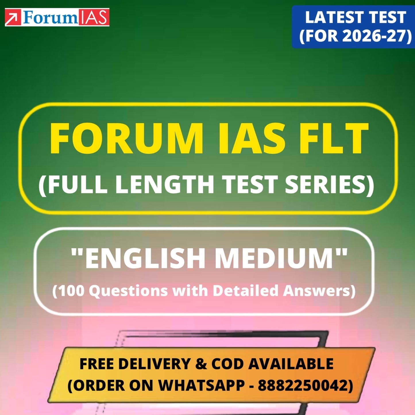 Forum IAS 8 Full Length Test Series 2026 | UPSC Test Series for Prelims 2026 - English