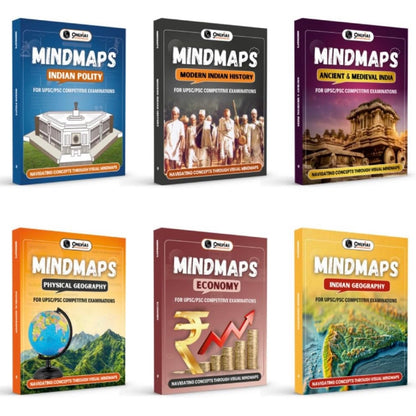PW Only IAS Prelims Mindmaps | 6 Booklets - English Medium