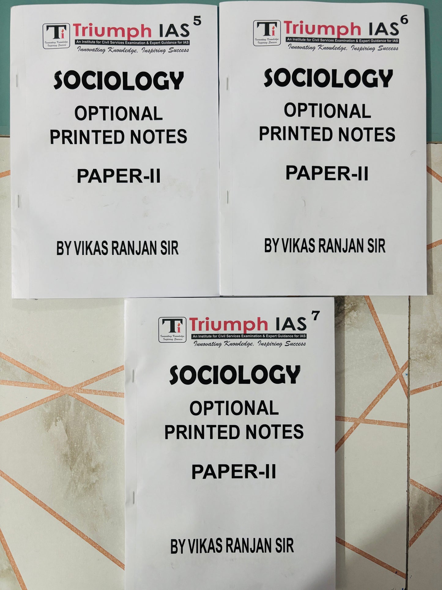 Triumph IAS Vikas Ranjan Sir Sir Sociology Optional Notes in English | 7 Booklets (Printed)