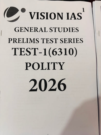 Vision IAS Prelims Test Series 2026 | 11 Tests - English Medium
