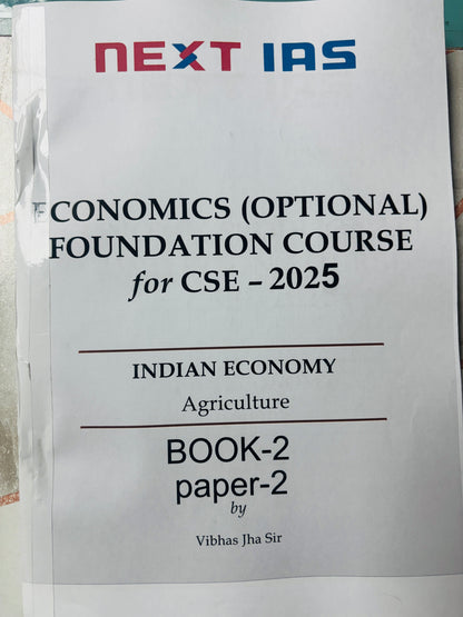 Next IAS Vibhas Jha Sir Economy Optional Notes | Best Economy Optional Notes for UPSC | 2 Booklets- English