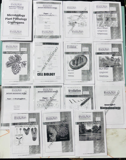 Evolution Botany Optional Notes | Best Botany Optional Notes for UPSC | 15 Booklets - English