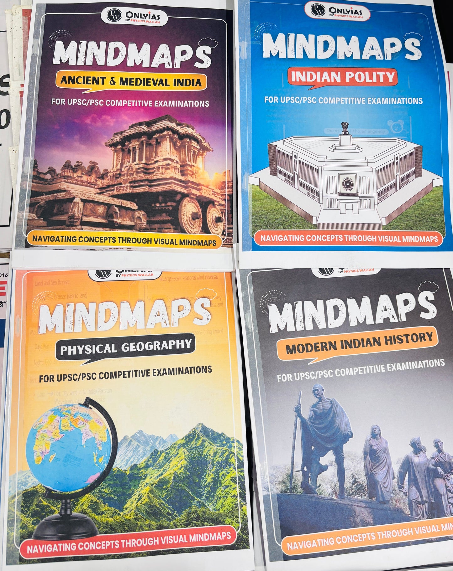 PW Only IAS Prelims Mindmaps | 6 Booklets - English Medium