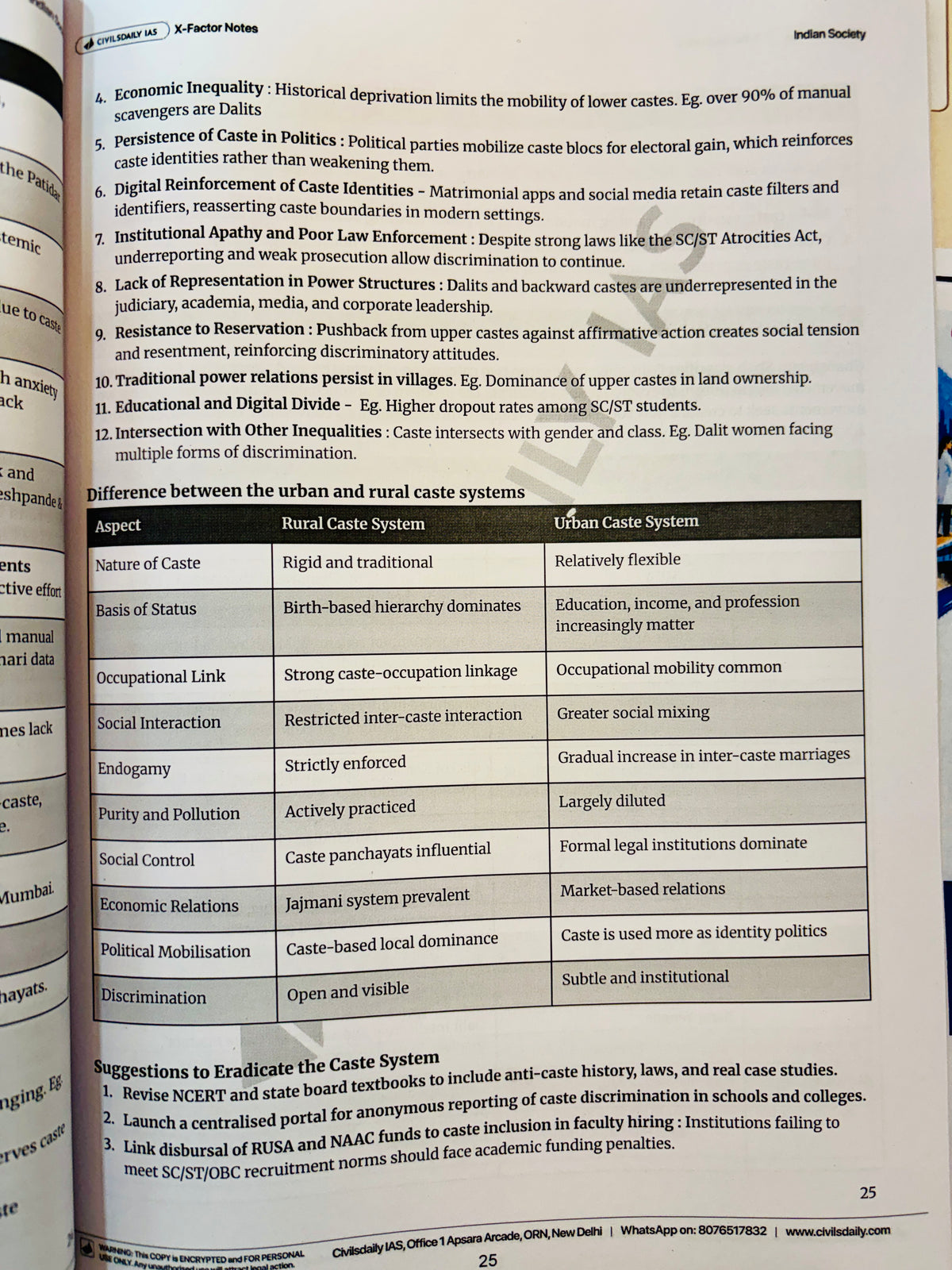 Civilsdaily X-Factor Notes for UPSC Mains 2027 – 16 Booklets Complete Set (English Medium)