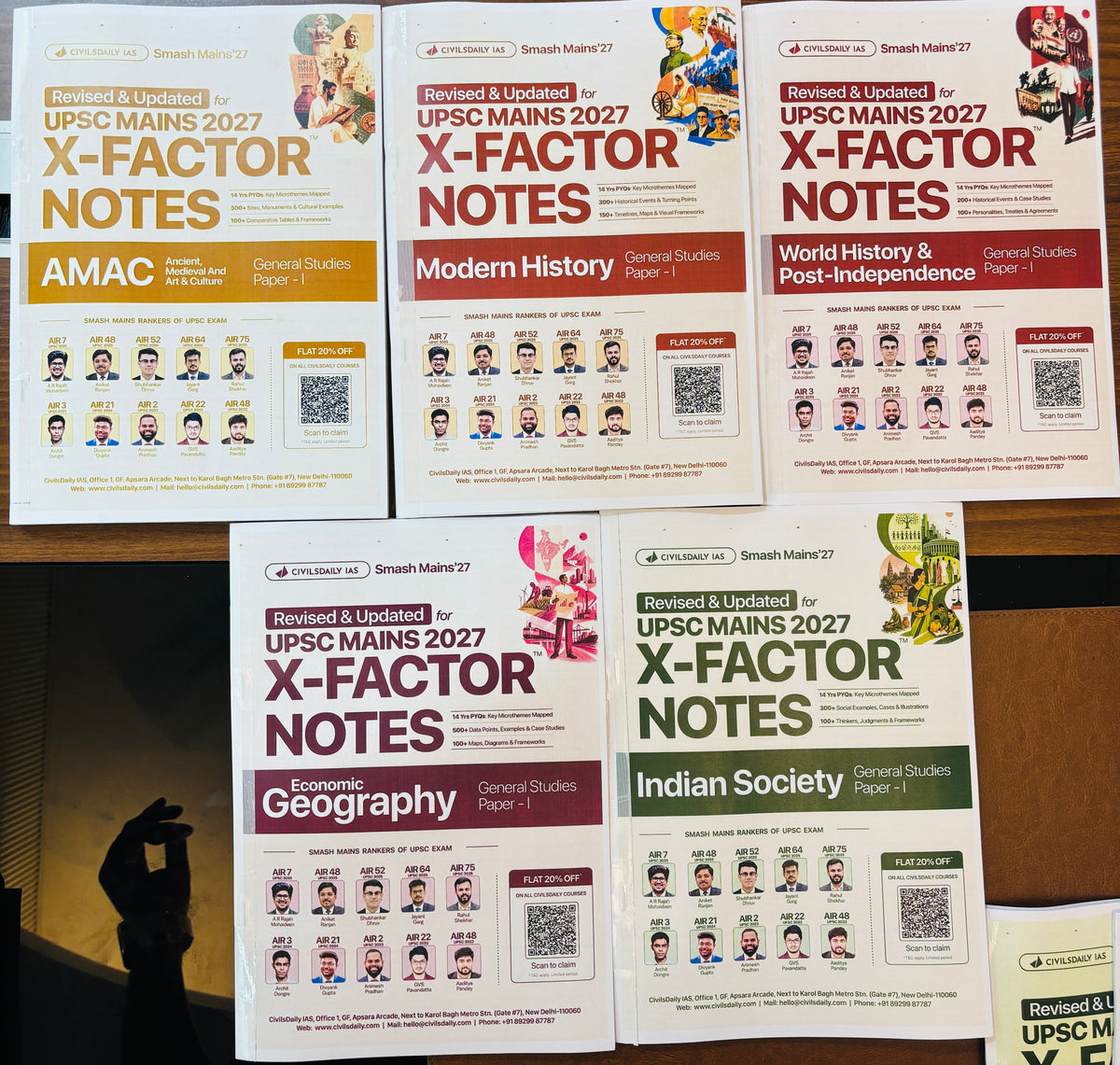 Civilsdaily X-Factor Notes for UPSC Mains 2027 – 16 Booklets Complete Set (English Medium)