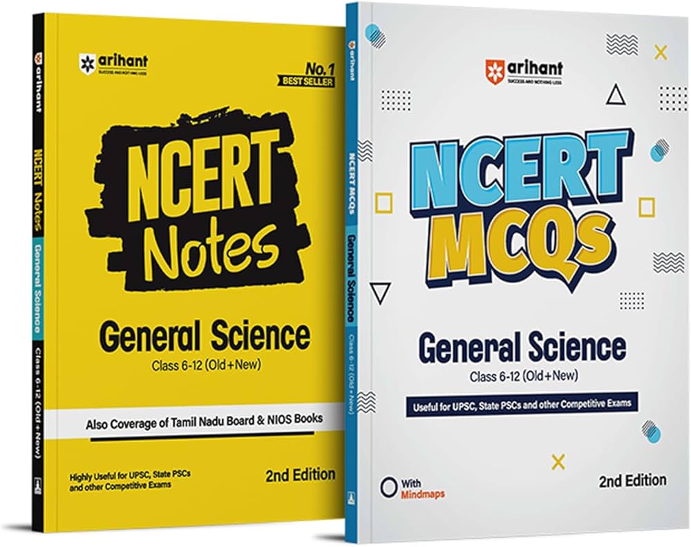 Arihant NCERT "Notes+MCQ Books" Combo For UPSC, PCS, SSC (English) | All 5 Subjects Class 6-12 Covered (10 Books)