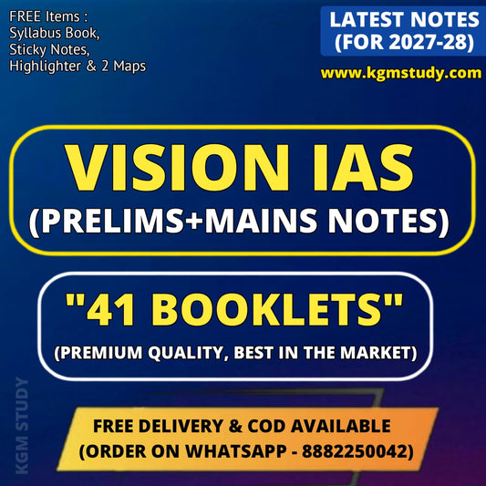 Vision IAS Notes (Prelims+Mains) – 41 Booklets (English Medium) | Vision IAS Notes 2027-28