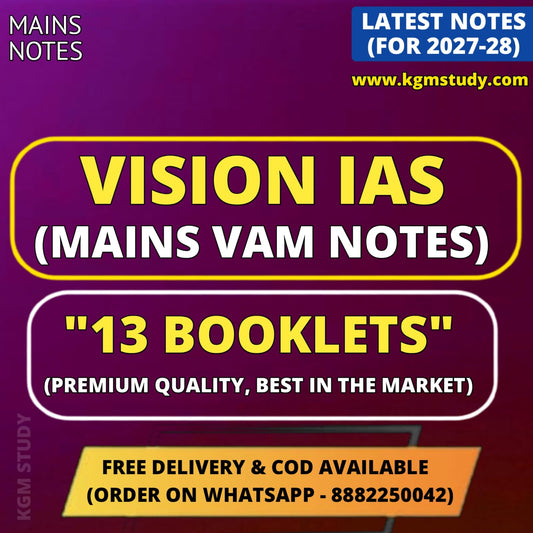 Vision IAS Mains VAM Notes for UPSC 2027-28 | 13 Booklets (English Medium)