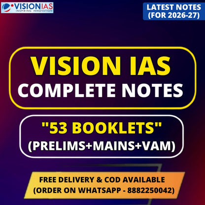 Vision IAS Complete Notes 2026 (Prelims+Mains+VAM)| Best UPSC Notes | 53 Booklets - English Medium