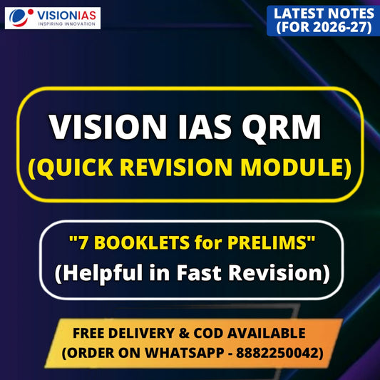 Vision IAS Prelims Quick Revision Module (QRM 2026) | Best UPSC Prelims Notes | 7 Booklets - English Medium