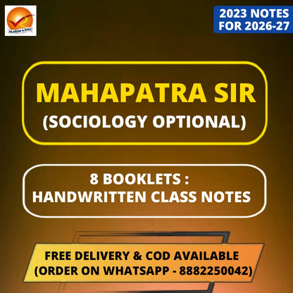 Vajiram & Ravi Mahapatra Sir Sociology Optional Handwritten Notes | 8 Booklets - English