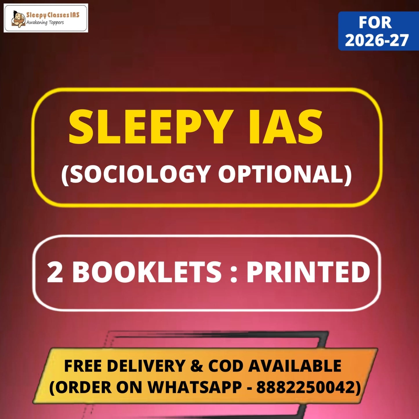 Sleepy IAS Sociology Optional PRINTED Notes | Latest 2 Booklets - English Medium