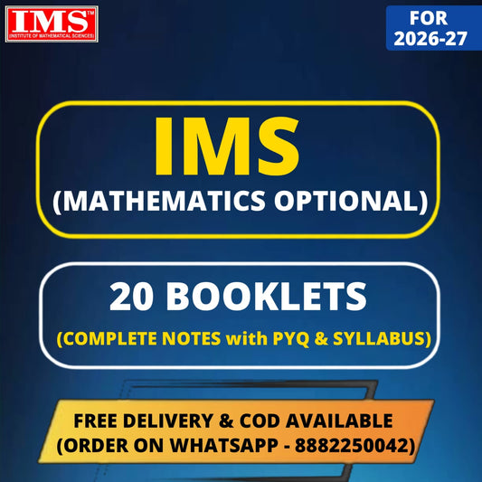 IMS Mathematics Optional Notes | Best Maths Optional Notes for UPSC | 20 Booklets - English