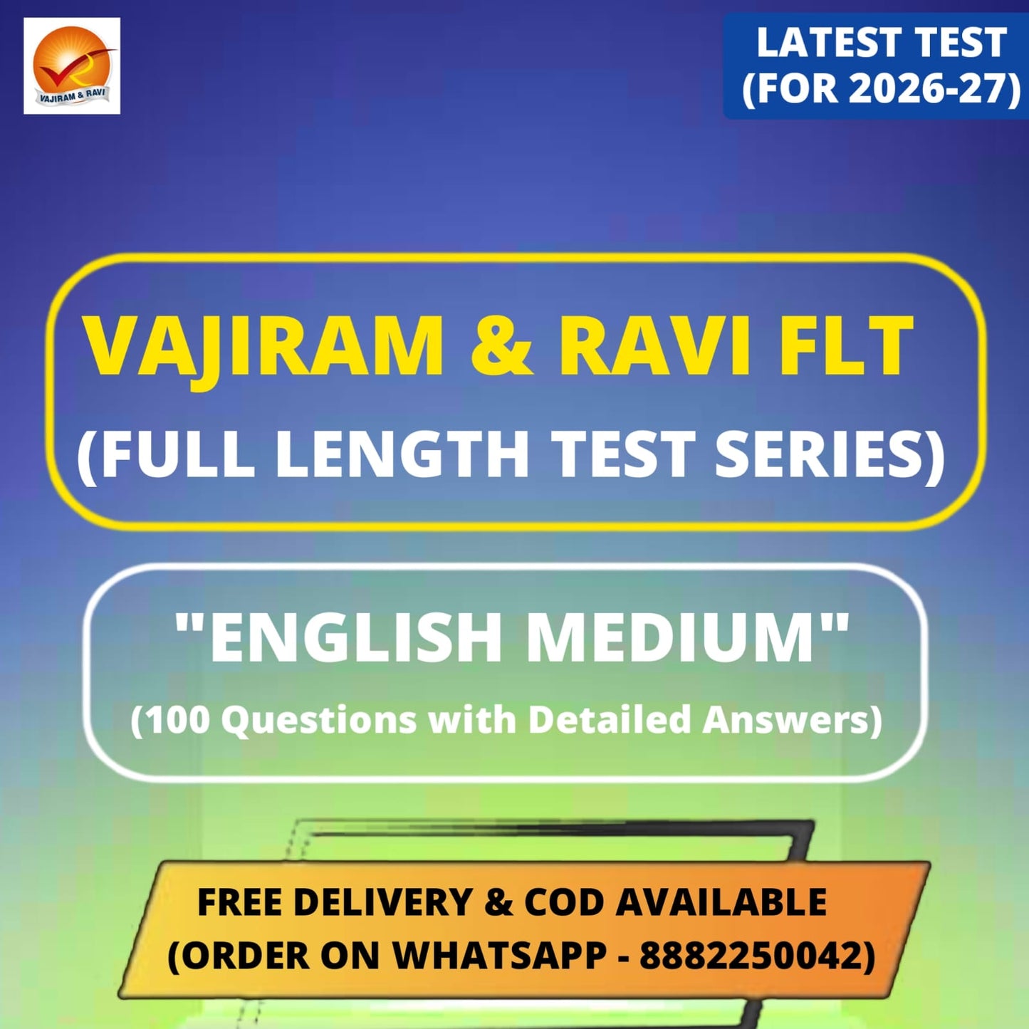 Vajiram 8 Full Length Test Series 2026 | UPSC Test Series for Prelims 2026 - English