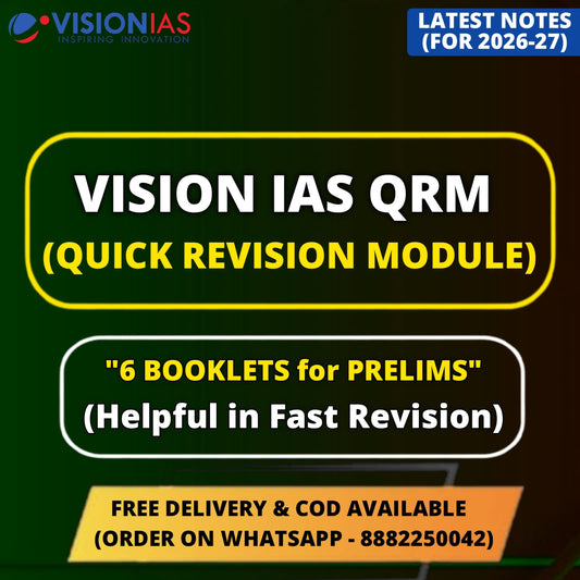 Vision IAS Prelims Quick Revision Module (QRM 2025) | Best UPSC Prelims Notes | 6 Booklets - English Medium
