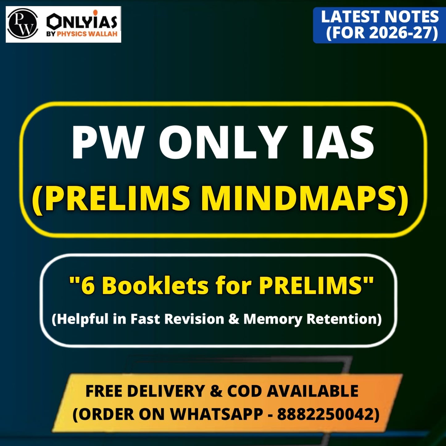PW Only IAS Prelims Mindmaps | 6 Booklets - English Medium