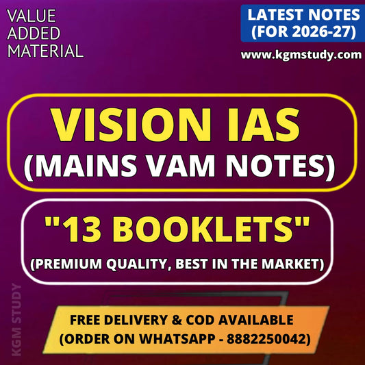 Vision IAS Mains VAM Notes for UPSC 2027-28 | 13 Booklets (English Medium)